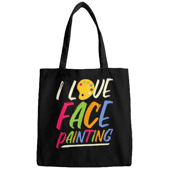 I Love Face Painting Face Painter and Face Painting Lover Bags