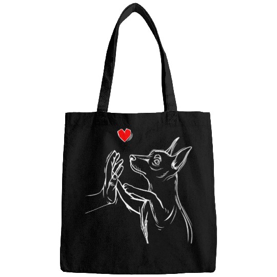 Min Pin Love Miniature Pinscher Dog Mom Women Girls Bags