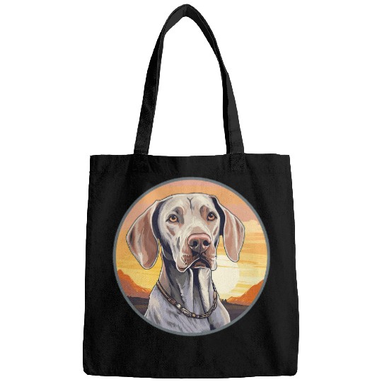 Weimaraner Dog Cute Dog Breed Dog Motif Funny 4 Bags