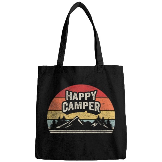 Retro vintages Happy Camper Funny Camping Camper Gifts Bags
