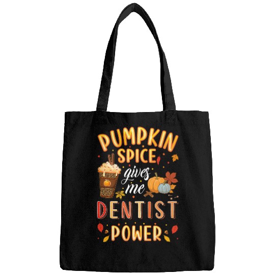Pumpkin Spice dentists Power Autumn Fall Season Dental Bags
