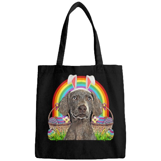 Weimaraner Dog Easter Bunny Egg Hunt Bags