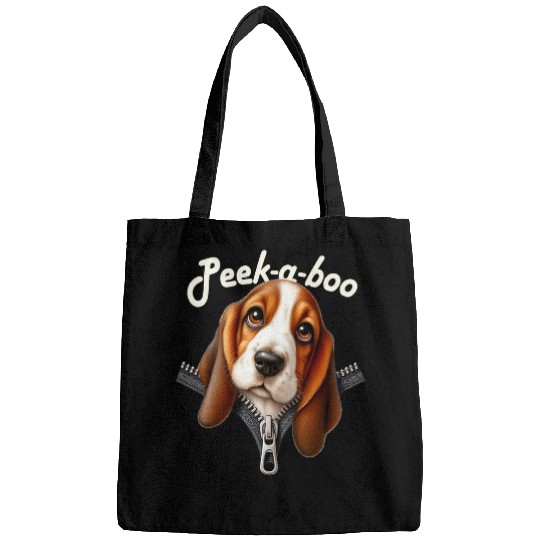 Funny Peekaboo Basset Hound Bags