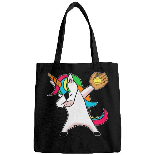 Softball Player Unicorns Dabbings Unicorns Dab Dance Bags