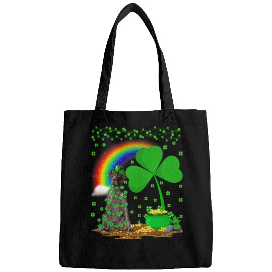 Funny Rainbow German Shorthaired Pointer Dog St Patricks Day Bags