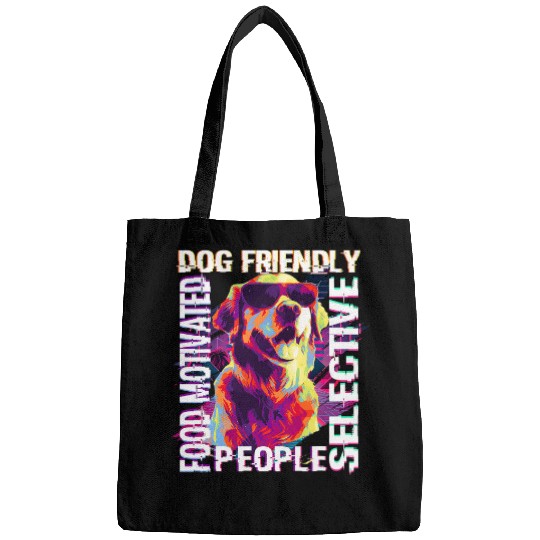 Pop Art Labrador Retriever Dog Friendly People Selective Bags