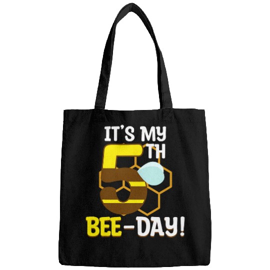 Its 5th Bee Day Honey Beekeeper Apiary Beekeeping Graphic Bags