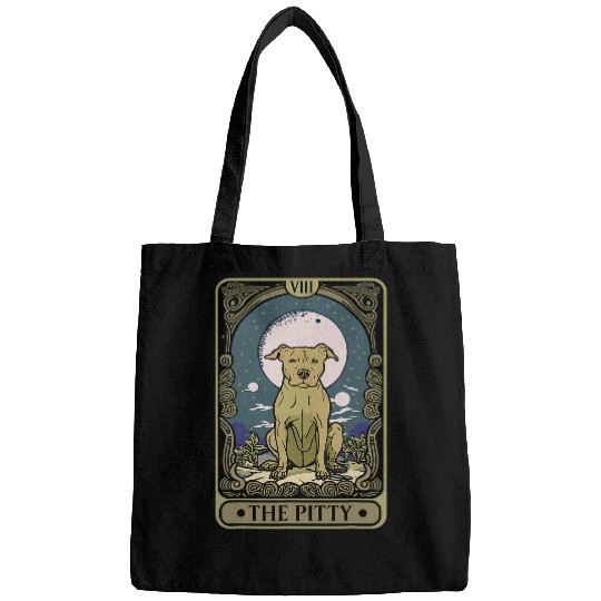 Funny Tarot Card Pitbull Dog Lover American Pit Bull Terrier Bags
