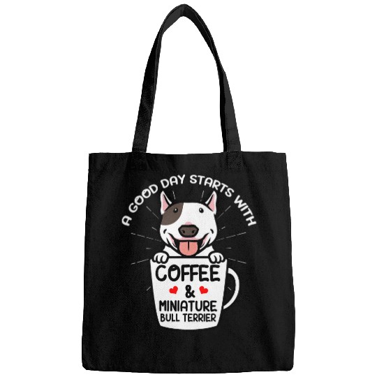 Miniature Bull Terrier Mini Bull Coffee Lover Bull Terrier Bags