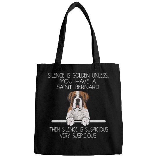 Saint Bernard Dog Silence Is Golden St  Bernard Bags