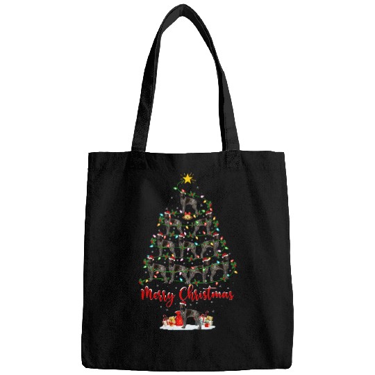 Funny xmass Santa German Shorthaired Pointer Christmas Tree Bags