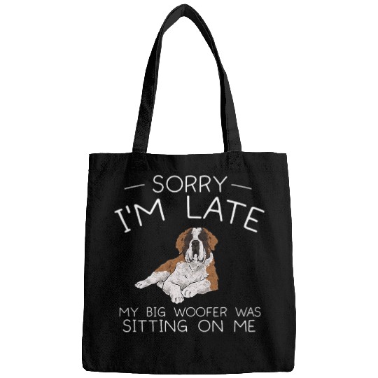 Saint Bernard Dog Big Woofer Was Sitting On Me St  Bernard Bags