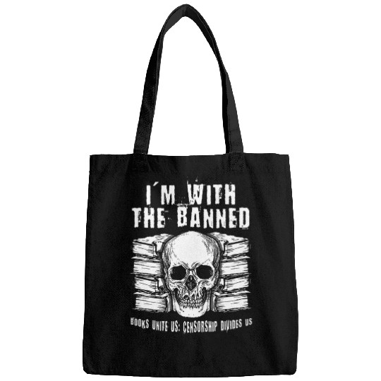 Im With The Banned Funny Book Lover Reader Read Books Bags
