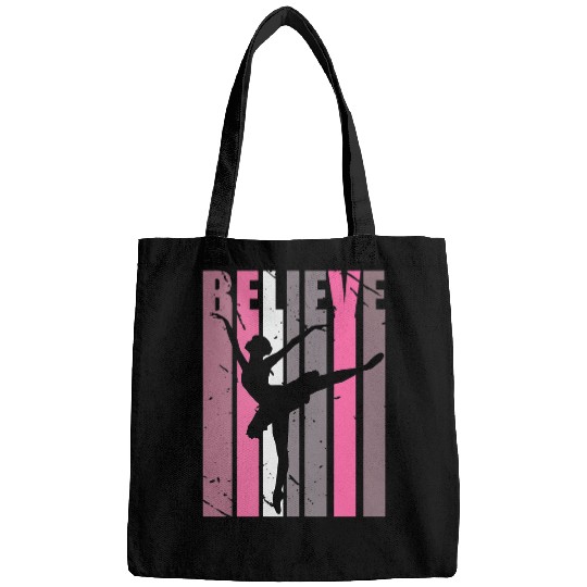 Retro Ballet Ballerina Dancing Classical vintages Distressed Bags