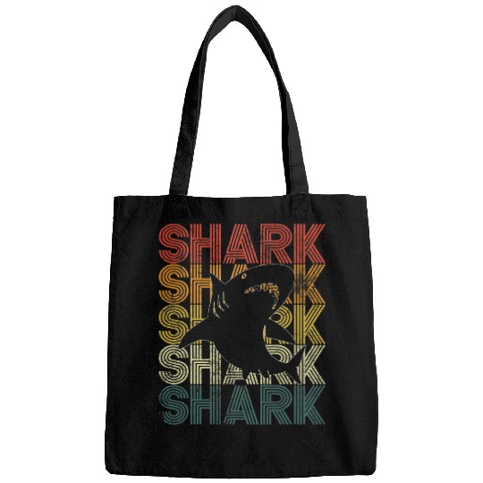 Retro Shark Fish Fishing Week Beach Sea Summer Ocean Bags