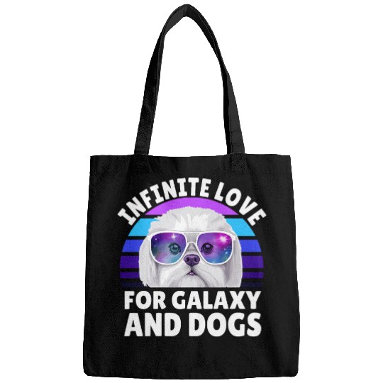 Infinite Love For Galaxy Dogs Maltese Space Dog Lovers Bags