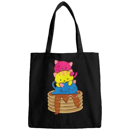 Pansexual Pride Flag Cute LGBTQ Pan Pride Kawaii Cat Bags