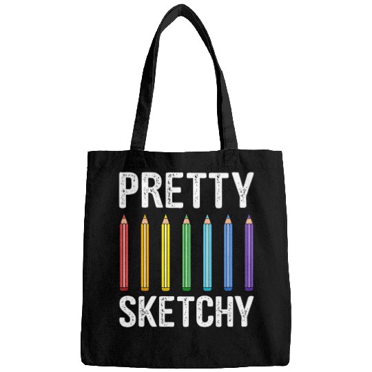Pretty Sketchy school art teacher Bags