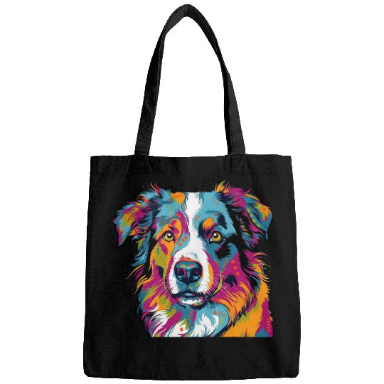 PopPups Artistry Cute Australian Shepherd PopArt Bags
