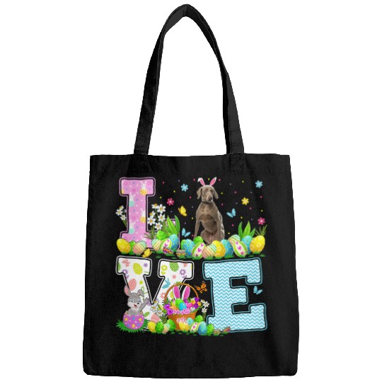 Weimaraner Dog Easter Egg Hunt Funny Love Weimaraner Easter Bags