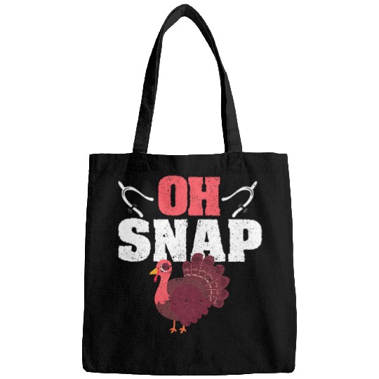 Wishbone Funny Thanksgiving Dinner Turkey Thankful Oh Snap Bags