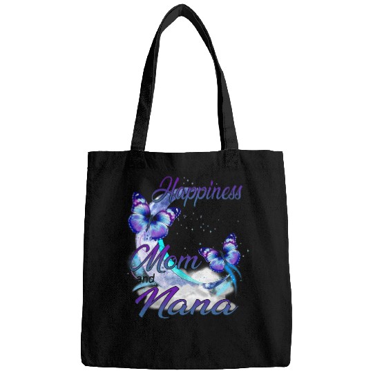 Womens Happiness Is Being A Mom And Nana Butterfly Bags