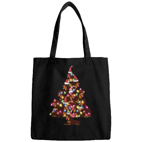 Dog Rottweiler Funny Cute Rottweiler Dog Christmas Tree Puppy Lover Bags