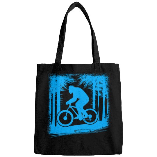 Sasquatch Bicycle Riding Mountain Biking Cycling Funny Bags
