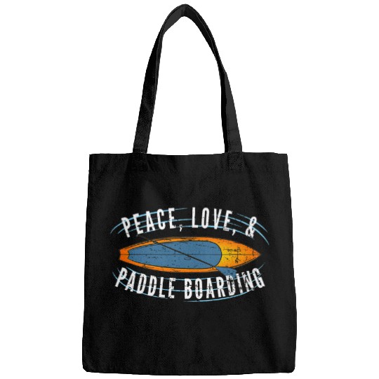 Inspirational Paddle Board Art Peace Love Paddle Board Bags