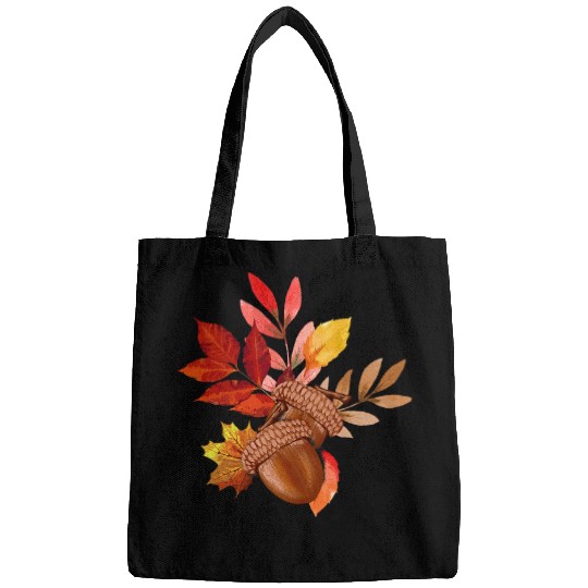 Thanksgiving Feast Autumn Leave Acorn for Turkey Day Bags