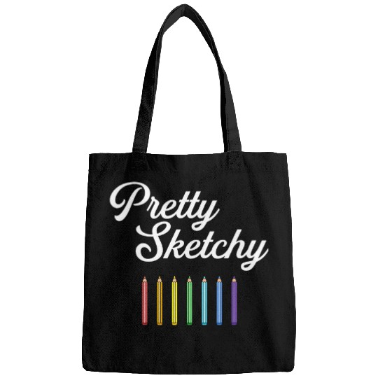 Pretty Sketchy school funny art teacher Bags