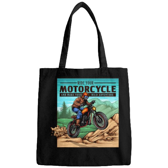 Retro vintages Motocross Motorcycle 2Motorbike Rider 22 Bags