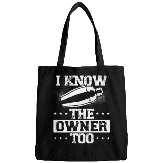 I Know The Owner Too Funny Backprint Bartending Bartender Bags