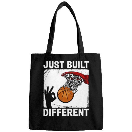Im Just Built Different 3 point hand sign basketball Bags