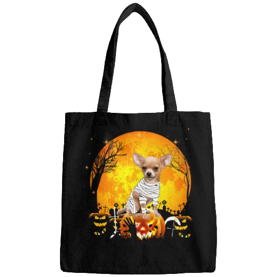 Halloween  s for Boys Kids Chihuahua Dog Mummy Pumpkin Bags