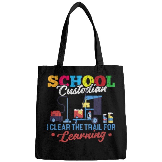 School Custodian Clear Trail For Learning Janitor Graphic Bags