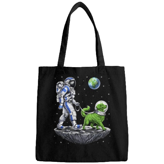 Space Astronaut Walking Alien Dog Planet Earth Bags