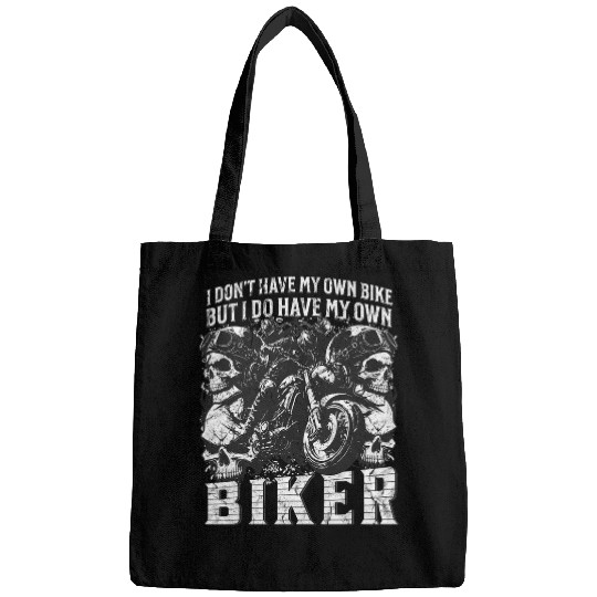 Motorcycle Biker Wife 2Biker Girlfriend Funny Biker Graphic Bags