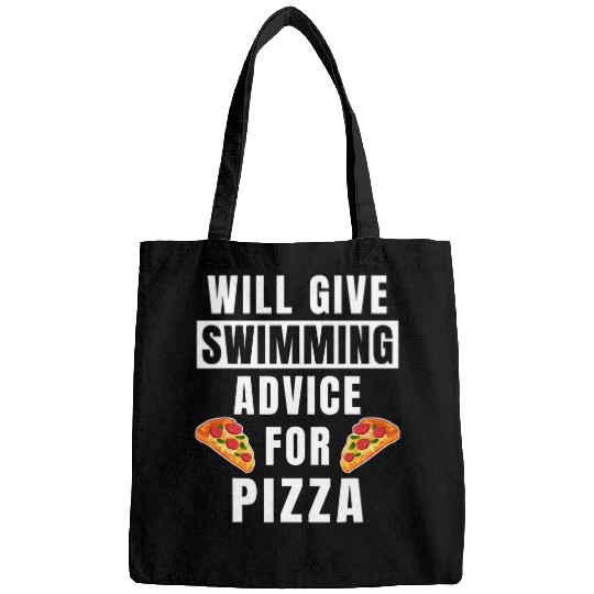 Swimming Advice For Pizza Swim Sports Funny Swimming Coach Bags
