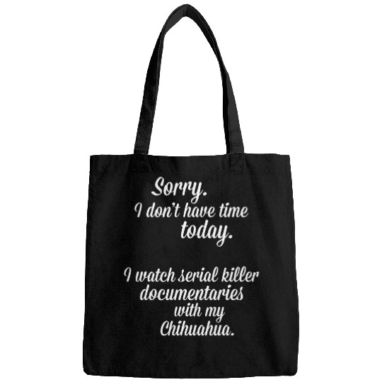 I watch documentaries with my Chihuahua Bags