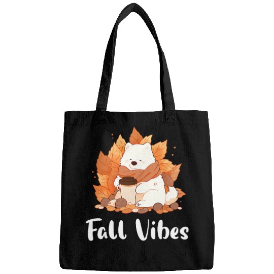 Samoyed Fall Vibes Funny Dog Pumpkin Spice Latte Bags