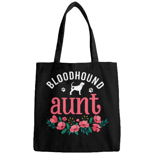 Bloodhound Aunt Dog Gifts Womens Cute Dog Lover Christmas T-Shirt Bags