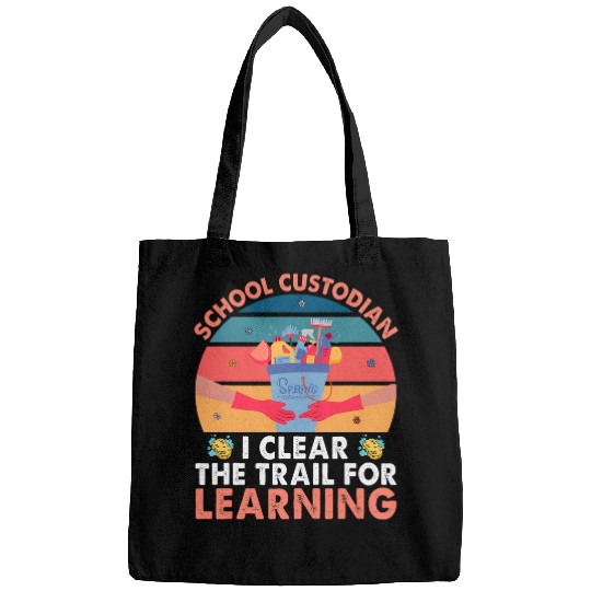 School Custodian Clear Trail Learning Janitor Funny Gift Bags