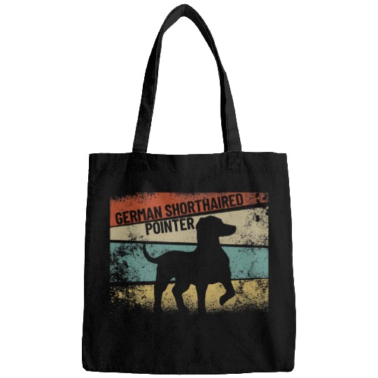 Retro German Shorthaired Pointer Dog Breed Deutscher Bags