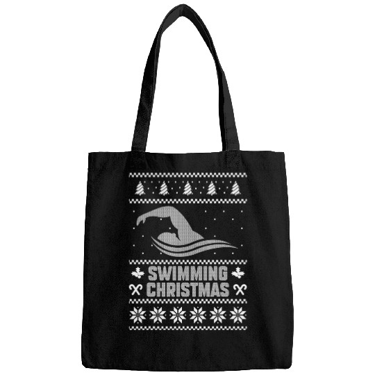 Swimming Christmas Ugly xmass Swimmer Life xmass Swim Lover Bags