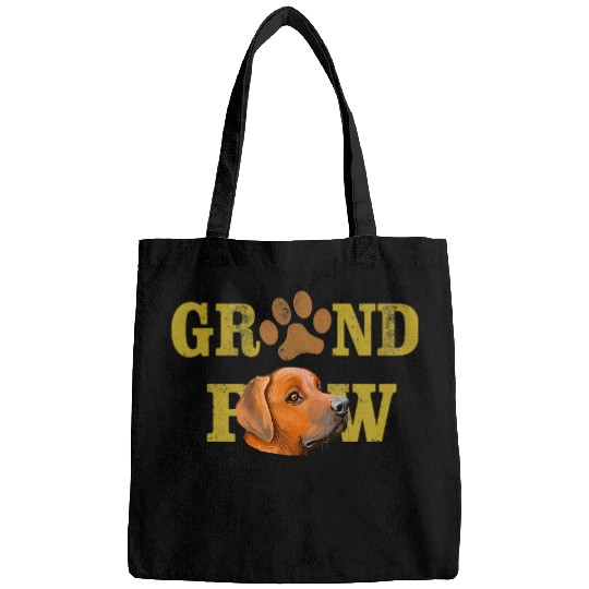 Rhodesian Ridgeback Grand Paw Grandpaw Grandpa Dog Lover Bags