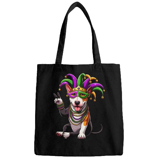 Peace Sign Hand Dog Mens Womens Mardi Gras Bull Terrier Bags