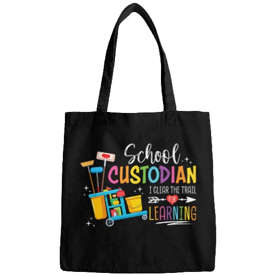 School Custodian Clear Trail Learning School Janitor Women Bags