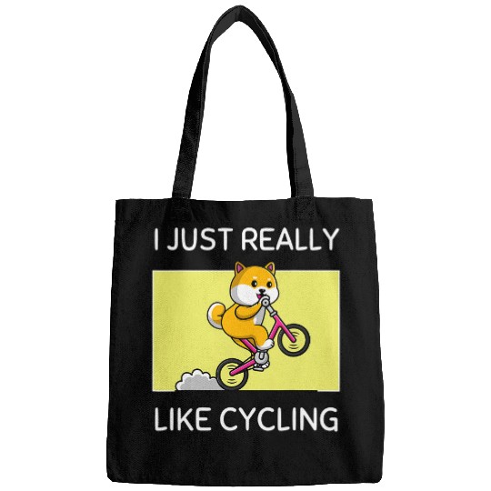 Dog Shiba Inu Cute Kawaii Shiba Inu I Just Really Like Cycling Bags