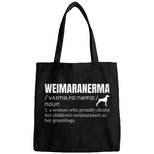 Weimaraner Grandma Grandmother Dog Bags